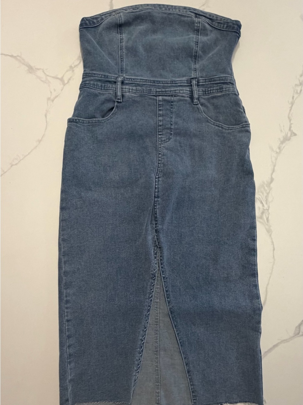 Justify denim tube top dress M